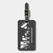 Grauer Herr und Frau Reise-Gepäckanhänger für Gepäckanhänger (Vorderseite vertikal)