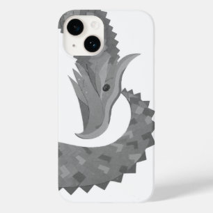 Grauer Herzdrache auf weißem Case-Mate iPhone Case