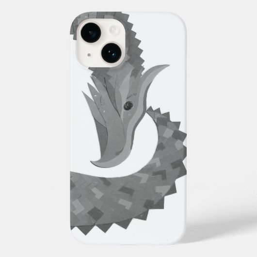 Grauer Herzdrache auf weißem Case-Mate-iPhone-Gehä Case-Mate iPhone Hülle (Rückseite)