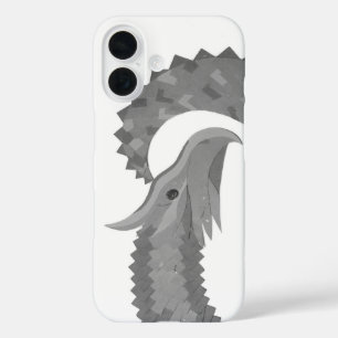 Grauer Herzdrache auf weißem Case-Mate-iPhone-Gehä iPhone 16 Hülle