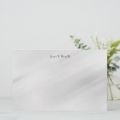 Grauer Hintergrund Elegant Schlicht Einfach Berufl Briefpapier (Stehend Vorderseite)