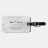 Grauer Hintergrund Elegant Schlicht Einfach Berufl Gepäckanhänger (Vorderseite horizontal)