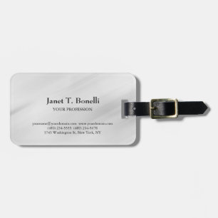 Grauer Hintergrund Elegant Schlicht Einfach Berufl Gepäckanhänger