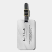 Grauer Hintergrund Elegant Schlicht Einfach Berufl Gepäckanhänger (Vorderseite vertikal)