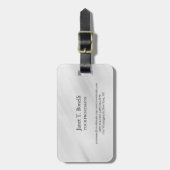 Grauer Hintergrund Elegant Schlicht Einfach Berufl Gepäckanhänger (Vorderseite vertikal)