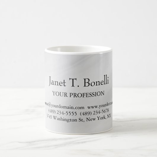 Grauer Hintergrund Elegant Schlicht Einfach Berufl Kaffeetasse (Mittel)