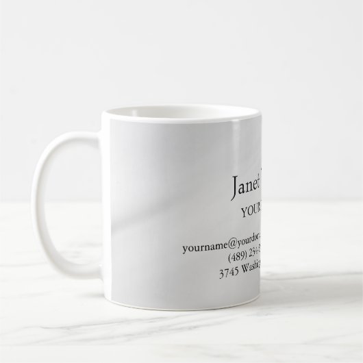 Grauer Hintergrund Elegant Schlicht Einfach Berufl Kaffeetasse (Links)