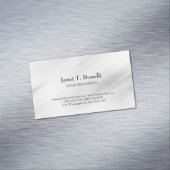 Grauer Hintergrund Elegant Schlicht Einfach Berufl Magnetische Visitenkarte (Beispiel)