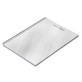 Grauer Hintergrund Elegant Schlicht Einfach Berufl Notizblock (Linke Seite)