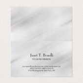 Grauer Hintergrund Elegant Schlicht Einfach Berufl Visitenkarten (Außenseite Aufgefaltet)