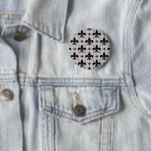 Grauer Hintergrund Fleur-de-lis-Muster Button (Beispiel)
