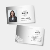 Grauer Hintergrund für benutzerdefinierte Logos Ausweis (Vorder- & Rückseite)