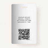 Grauer Hintergrund für benutzerdefinierte Logos Ausweis (Rückseite)