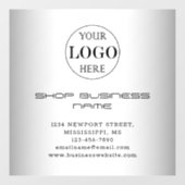 Grauer Hintergrund für benutzerdefinierte Logos Fensteraufkleber (Blatt)