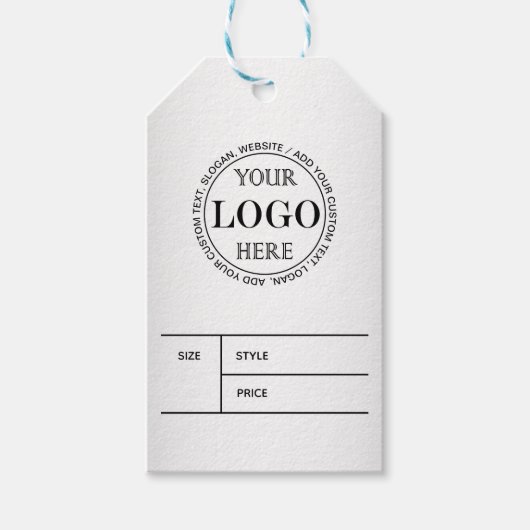 Grauer Hintergrund für benutzerdefinierte Logos Ge Geschenkanhänger (Vorderseite)