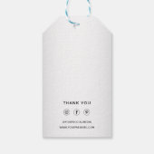 Grauer Hintergrund für benutzerdefinierte Logos Ge Geschenkanhänger (Rückseite)