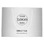 Grauer Hintergrund für benutzerdefinierte Logos Große Geschenktüte (Rückseite)