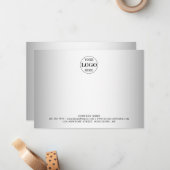 Grauer Hintergrund für benutzerdefinierte Logos Mitteilungskarte (Vorderseite/Rückseite Beispiel)