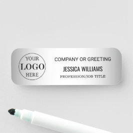 Grauer Hintergrund für benutzerdefinierte Logos Namensschild