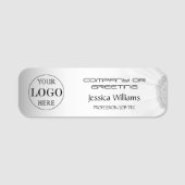 Grauer Hintergrund für benutzerdefinierte Logos Namensschild (Vorderseite)