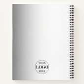 Grauer Hintergrund für benutzerdefinierte Logos Notizblock (Rückseite)