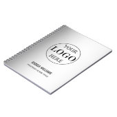 Grauer Hintergrund für benutzerdefinierte Logos Notizblock (Linke Seite)