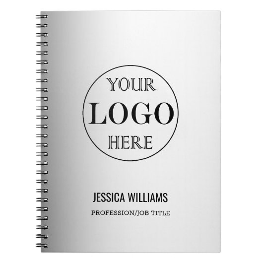 Grauer Hintergrund für benutzerdefinierte Logos Notizblock (Vorderseite)