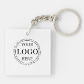 Grauer Hintergrund für benutzerdefinierte Logos Schlüsselanhänger (Rückseite)