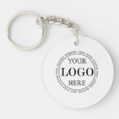 Grauer Hintergrund für benutzerdefinierte Logos Schlüsselanhänger (Vorderseite)