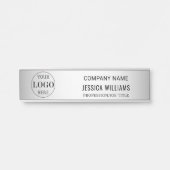 Grauer Hintergrund für benutzerdefinierte Logos Türschild (Vorderseite )