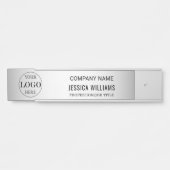 Grauer Hintergrund für benutzerdefinierte Logos Türschild (Vorderseite )