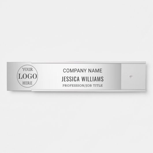 Grauer Hintergrund für benutzerdefinierte Logos Türschild (Vorderseite )