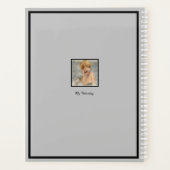 Grauer Hintergrund Girl Fashion Modernes Elegantes Planer (Rückseite)