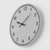 Grauer Hintergrund Große Wanduhr (Winkel)