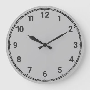 Grauer Hintergrund Große Wanduhr