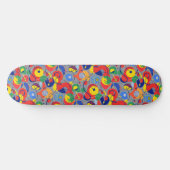 Grauer Hintergrund Primärfarbe Abstrakte Formen Skateboard (Horizontal)