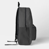 Grauer Hintergrund, schwarzes Barberlogo, benutzer Bedruckter Rucksack (Links)