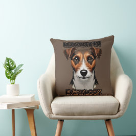 Grauer Hintergrund Terrier Realistische Skizze Kissen