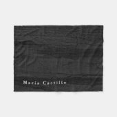 Grauer Holzhintergrund Minimalistisch Moderner Nam Fleecedecke (Vorderseite (Horizontal))