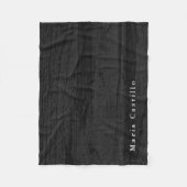 Grauer Holzhintergrund Minimalistisch Moderner Nam Fleecedecke (Vorderseite)