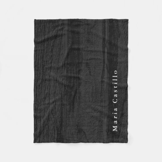 Grauer Holzhintergrund Minimalistisch Moderner Nam Fleecedecke (Vorderseite)