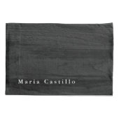 Grauer Holzhintergrund Minimalistisch Moderner Nam Kissenbezug (Rückseite)