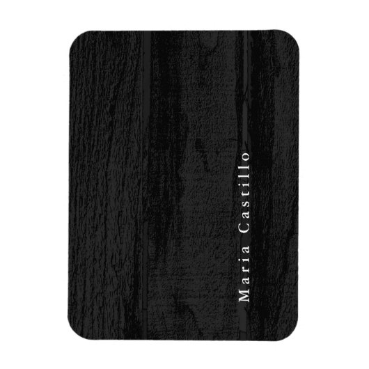 Grauer Holzhintergrund Minimalistisch Moderner Nam Magnet (Vertikal)