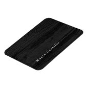 Grauer Holzhintergrund Minimalistisch Moderner Nam Magnet (Linke Seite)