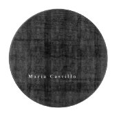 Grauer Holzhintergrund Minimalistisch Moderner Nam Schneidebrett (Vorderseite)