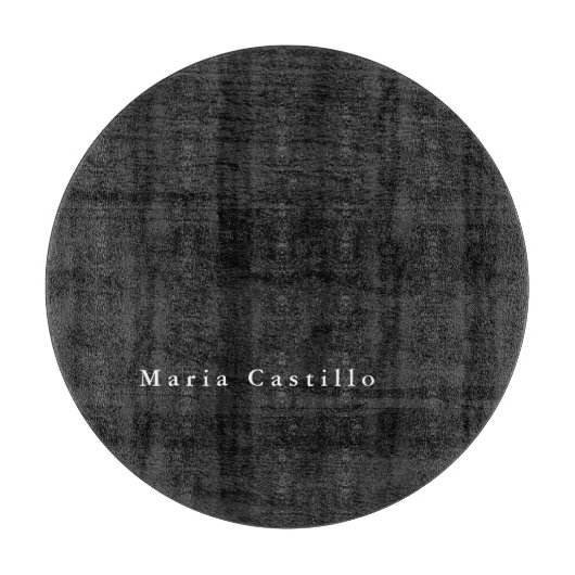 Grauer Holzhintergrund Minimalistisch Moderner Nam Schneidebrett (Vorderseite)