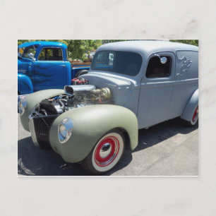 Grauer Hot Rod Postkarte