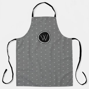 Grauer Houndstooth-Schürze mit silbernem Akzent Schürze