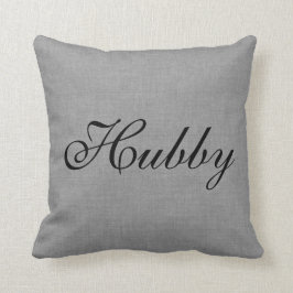 Grauer Hubby-Herr Pillow Kissen