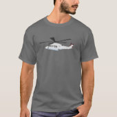 Grauer Hubschrauber T - Shirt (Vorderseite)
